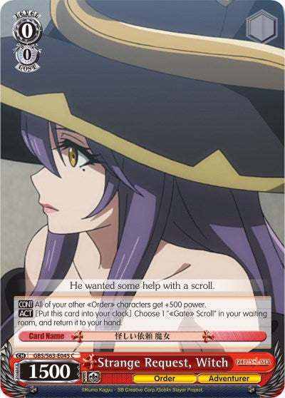 Strange Request, Witch