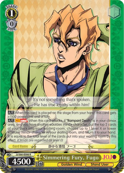 Simmering Fury, Fugo