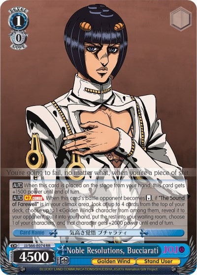 Noble Resolutions, Bucciarati