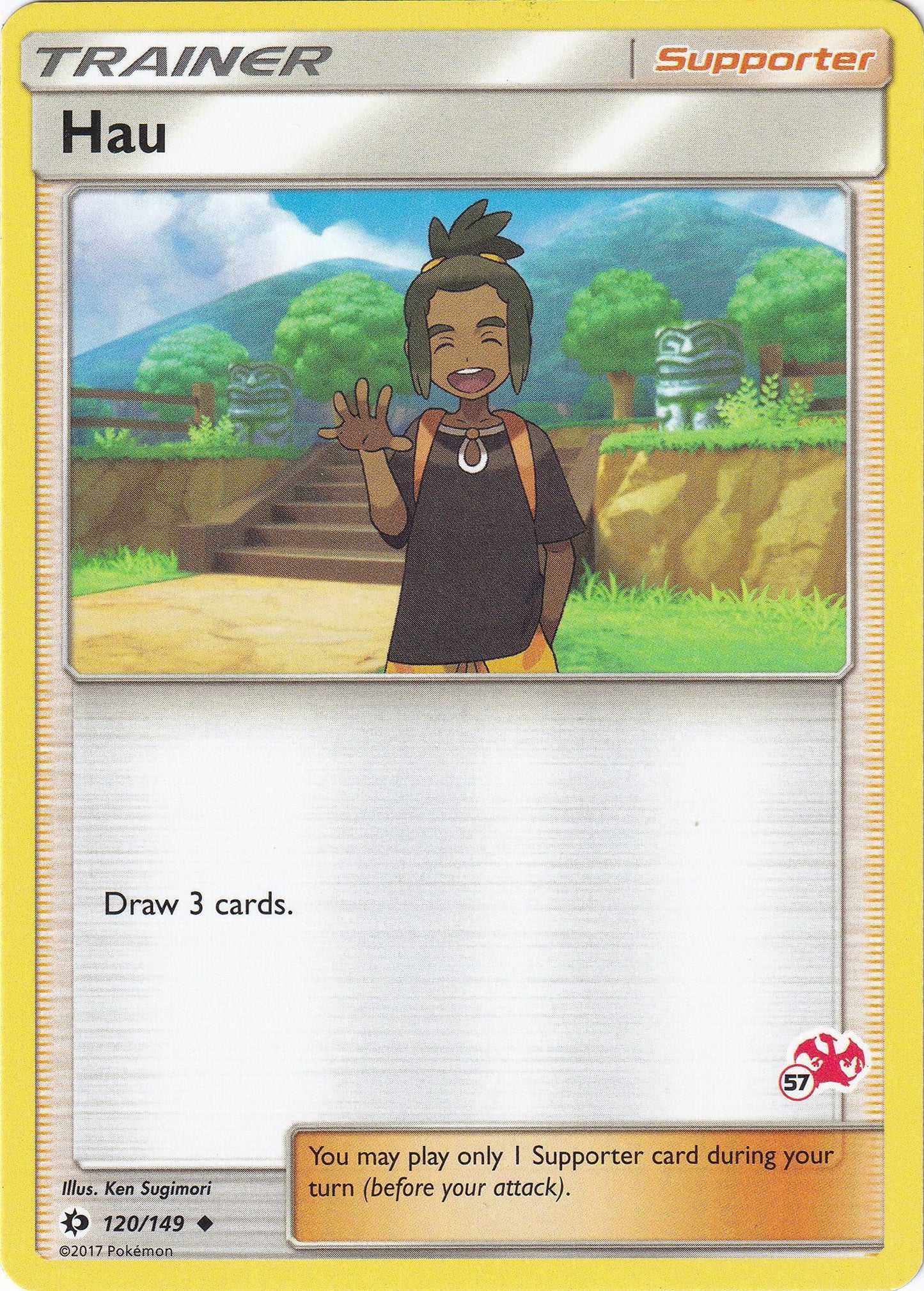Hau - 120/149 (#57 Charizard Stamped)