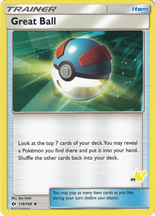 Great Ball - 119/149 (#49 Pikachu Stamped)