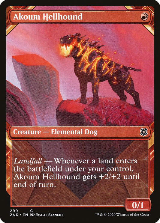 Akoum Hellhound (Showcase) [ZNR - 299]