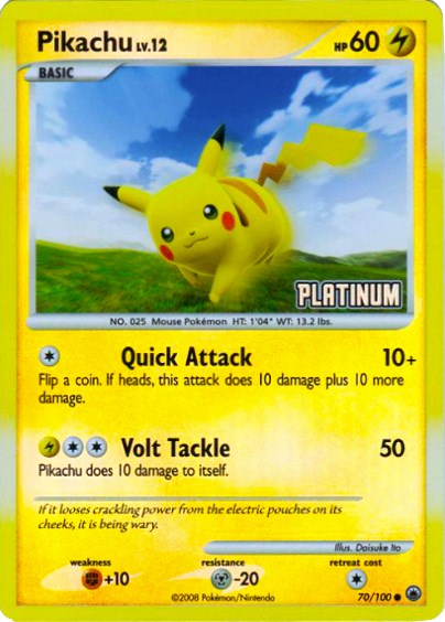 Pikachu - 70/100 [Platinum] [BKP - 070/100]