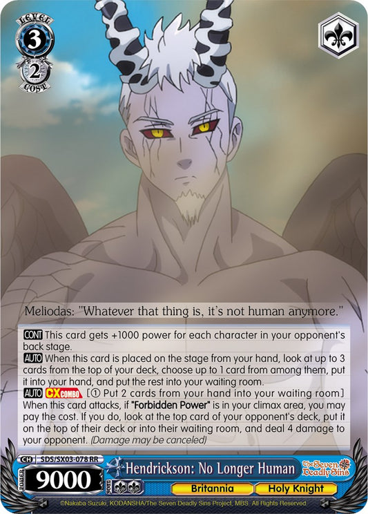 Hendrickson: No Longer Human