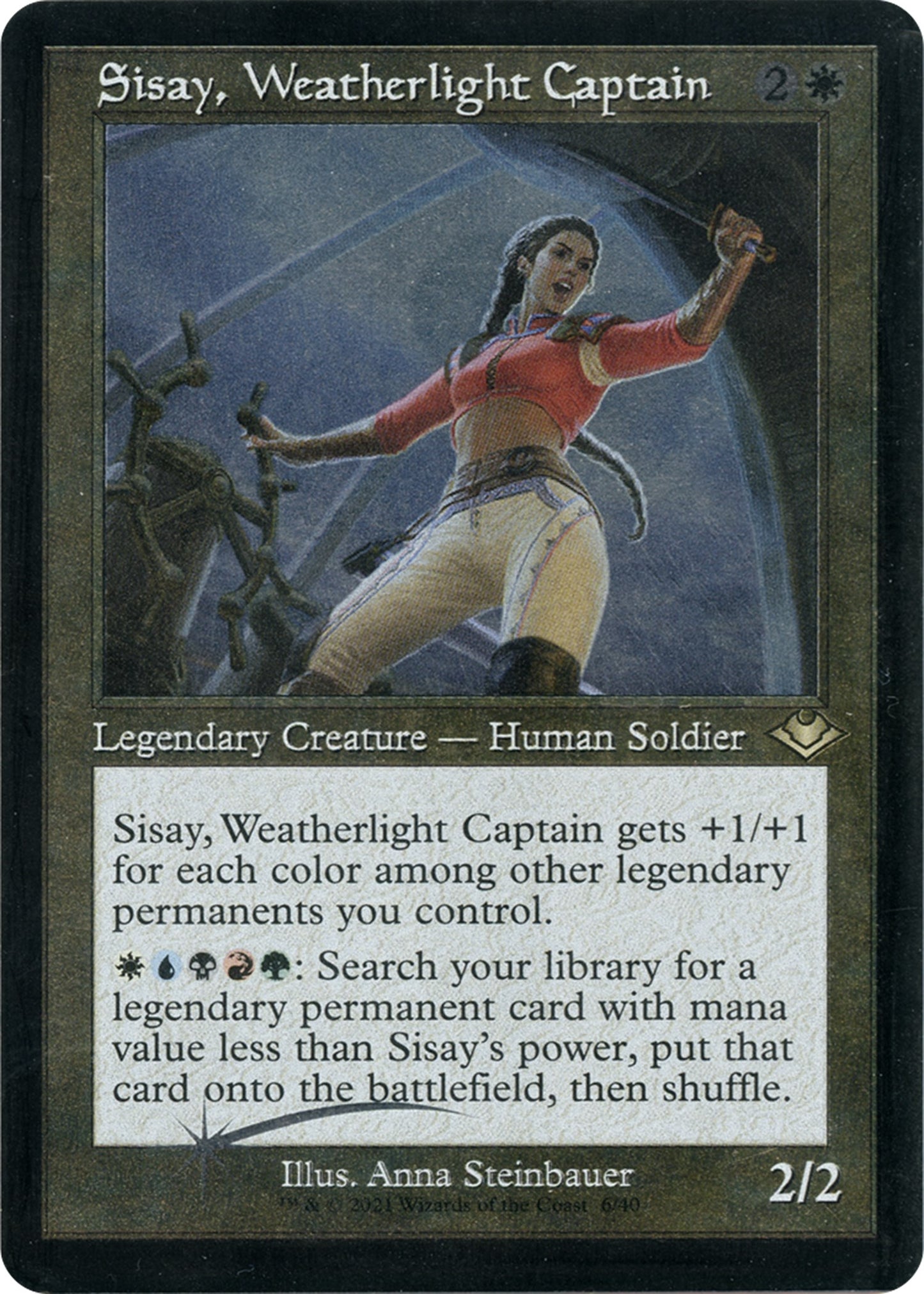 Sisay, Weatherlight Captain (Retro Frame) (Foil Etched) [MH1 - 6]