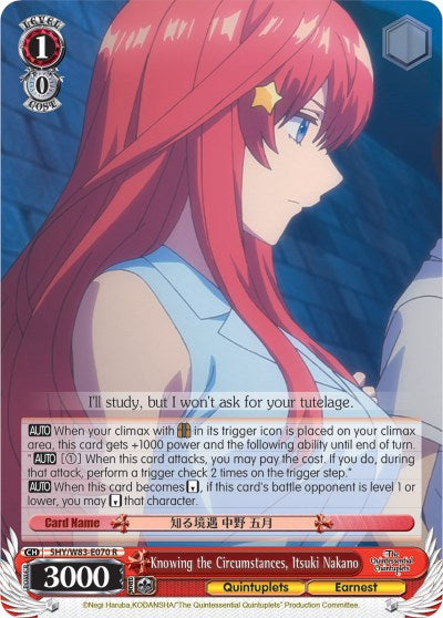 Knowing the Circumstances, Itsuki Nakano