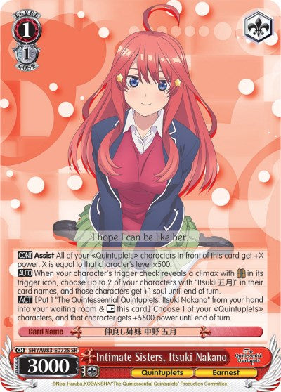 Intimate Sisters, Itsuki Nakano (SR)