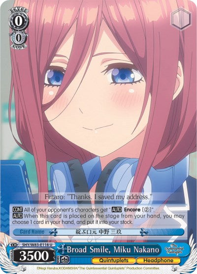 Broad Smile, Miku Nakano [5HY/W83 - 5HY/W83-E118 U]