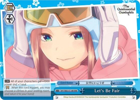 Let's Be Fair (RRR)