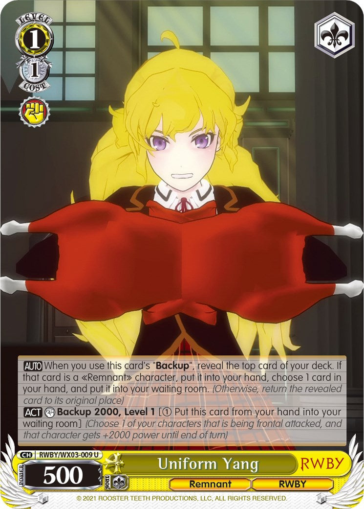 Uniform Yang [RWBY/WX03 - RWBY/WX03-009 U]