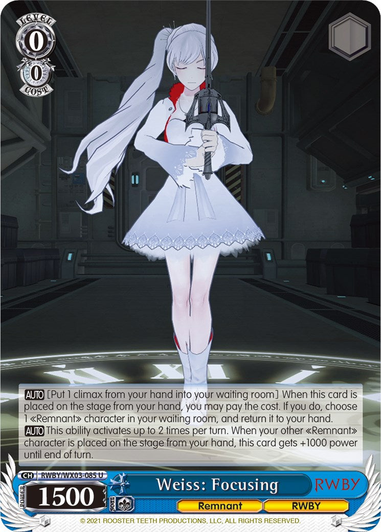 Weiss: Focusing [RWBY/WX03 - RWBY/WX03-085 U]