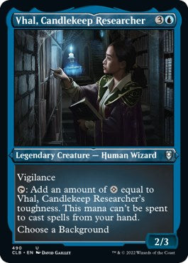 Vhal, Candlekeep Researcher (Foil Etched) [CLB - 490]