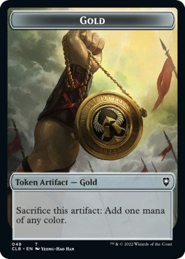 Gold // Dragon Double-Sided Token