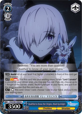 Qualified to Know Her Origins, Mash Kyrielight [FGO/S87 - FGO/S87-E084 R]