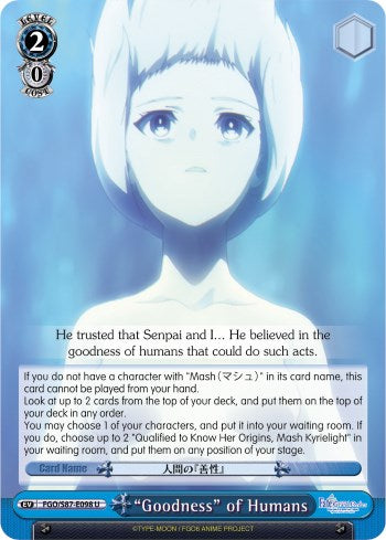 "Goodness" of Humans