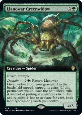 Llanowar Greenwidow (Extended Art) [DMU - 415]