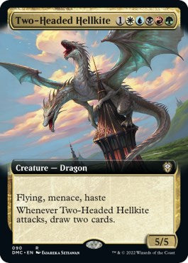 Two-Headed Hellkite (Extended Art) [DMC - 90]