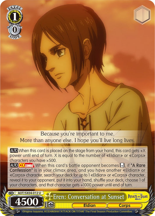 Eren: Conversation at Sunset [AOT3 - AOT/SX04-012 U]