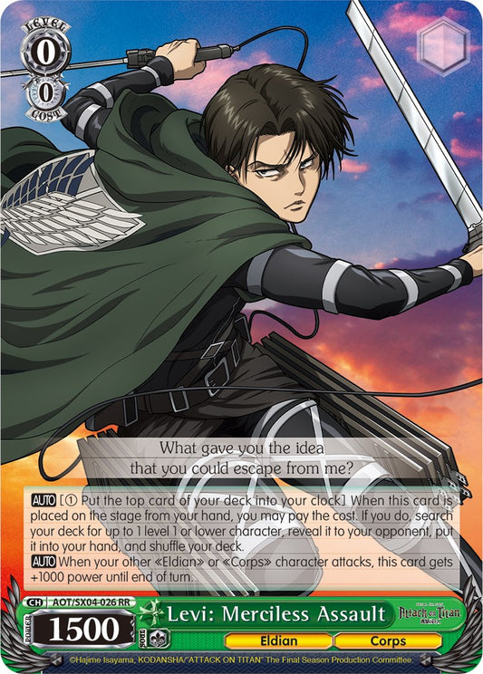 Levi: Merciless Assault [AOT3 - AOT/SX04-026 RR]