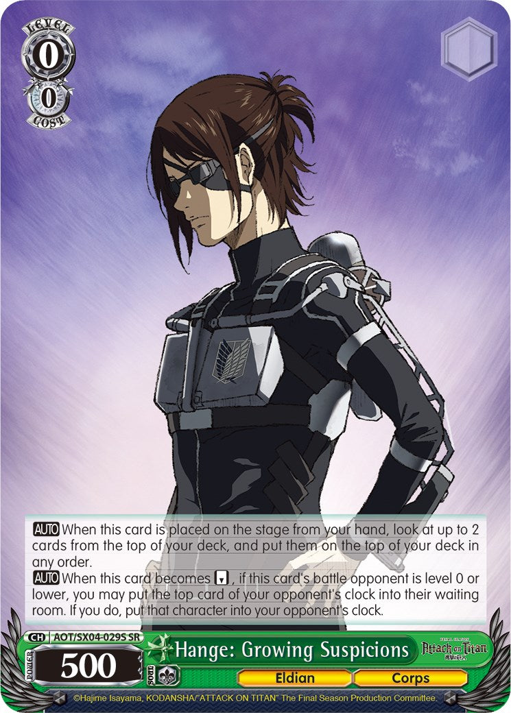 Hange: Growing Suspicions (SR)