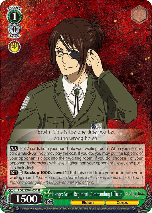 Hange: Scout Regiment Commanding Officer [AOT3 - AOT/SX04-031 R]