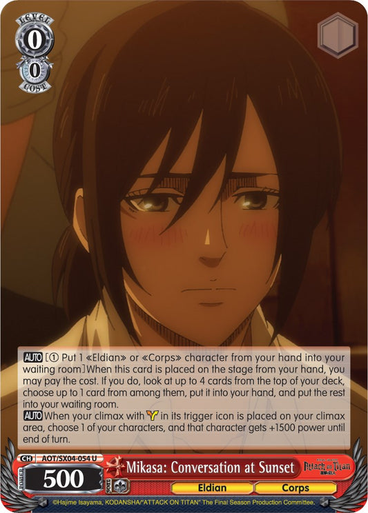 Mikasa: Conversation at Sunset [AOT3 - AOT/SX04-054 U]