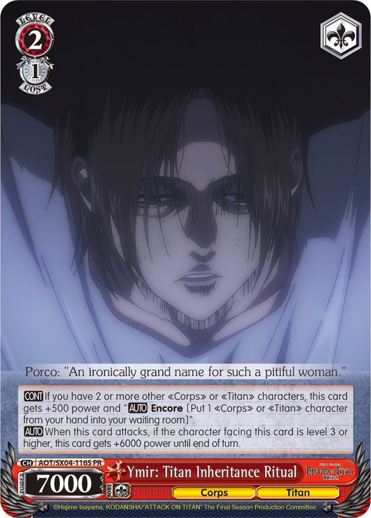 Ymir: Titan Inheritance Ritual (Foil) [AOT3 - AOT/SX04-116S PR]