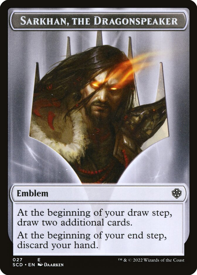 Emblem - Sarkhan, the Dragonspeaker Double-Sided Token