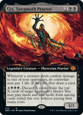 Gix, Yawgmoth Praetor (Extended Art) [BRO - 326]