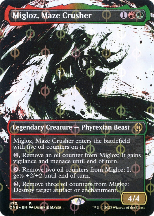 Migloz, Maze Crusher (Showcase) (Step-and-Compleat Foil) [ONE - 470]