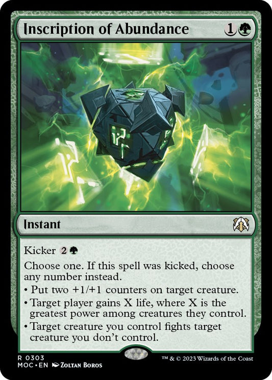 Inscription of Abundance