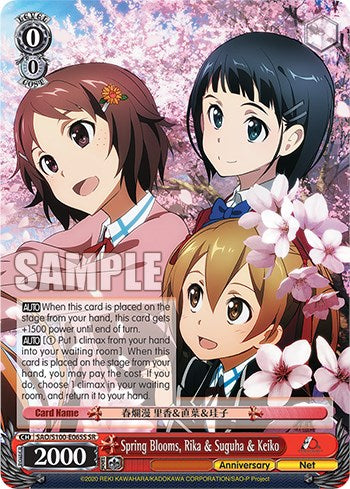 Spring Blooms, Rika & Suguha & Keiko (SR) [SAO/S100 - SAO/S100-E065S SR]