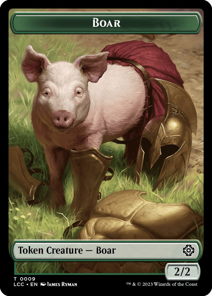 Boar // Merfolk (0005) Double-Sided Token