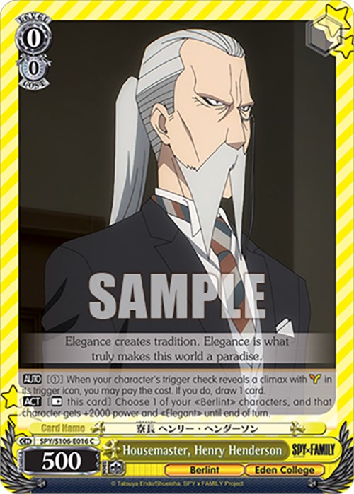 Housemaster, Henry Henderson [SPY - SPY/S106-E016 C]