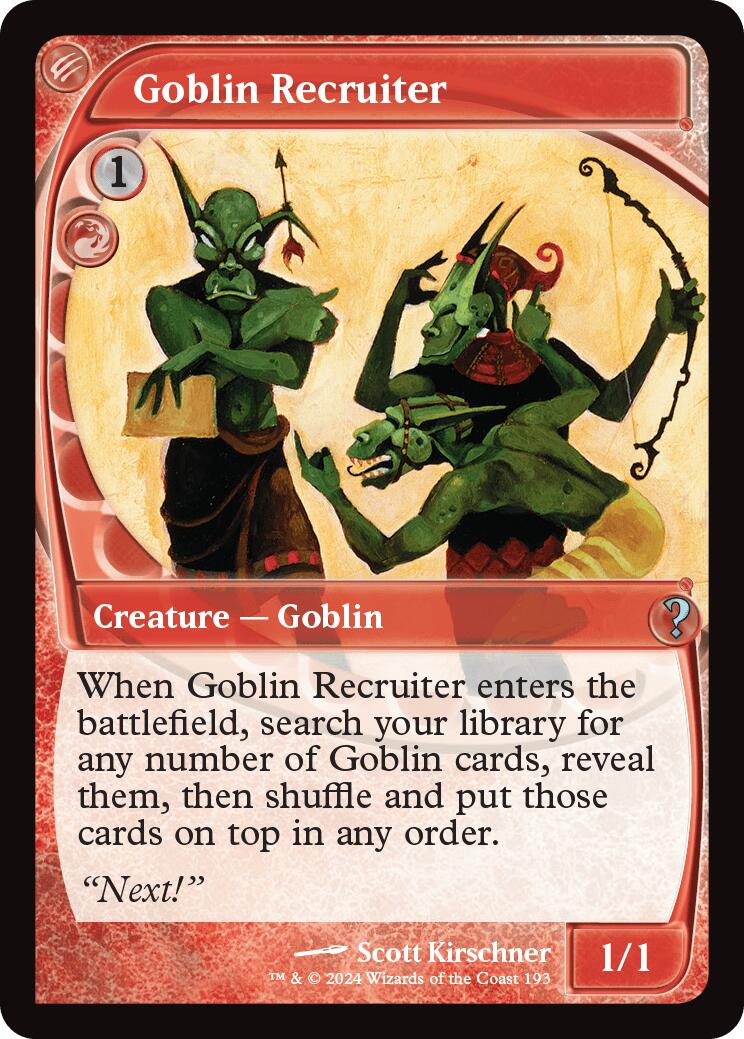 Goblin Recruiter (Future Sight) [MB2 - 193]