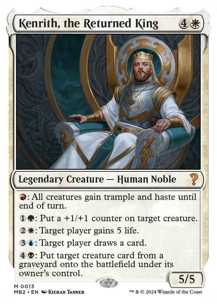 Kenrith, the Returned King (White Border)