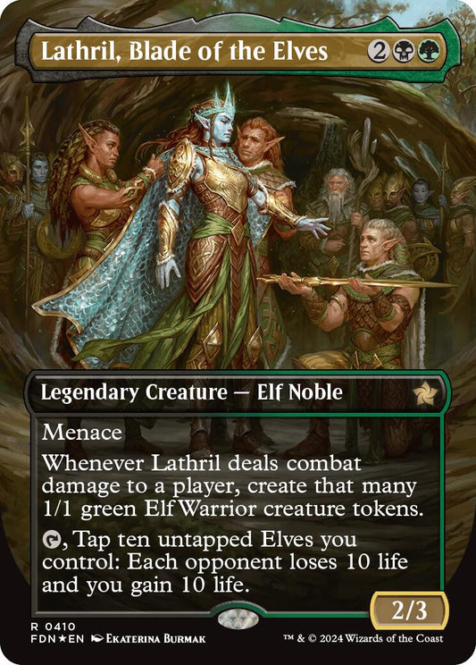 Lathril, Blade of the Elves (Borderless) (Mana Foil)
