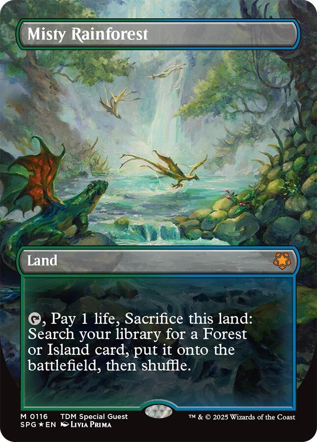 Misty Rainforest (Borderless) (Dragonscale Foil)