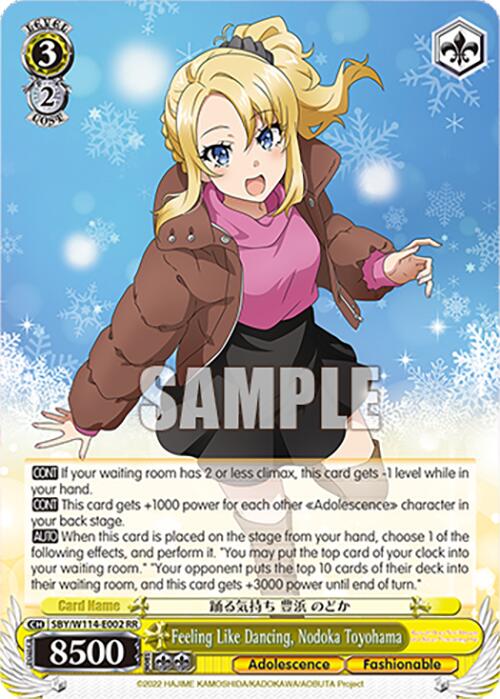 Feeling Like Dancing, Nodoka Toyohama