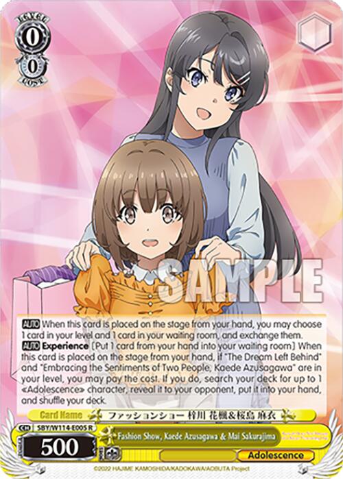 Fashion Show, Kaede Azusagawa & Mai Sakurajima