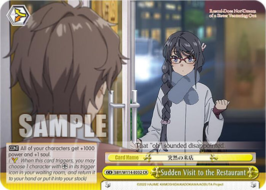 Sudden Visit to the Restaurant