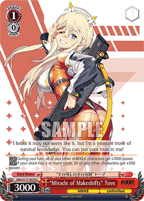 "Miracle of Makeshifts" Tove