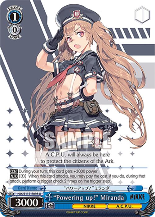 "Powering up!" Miranda