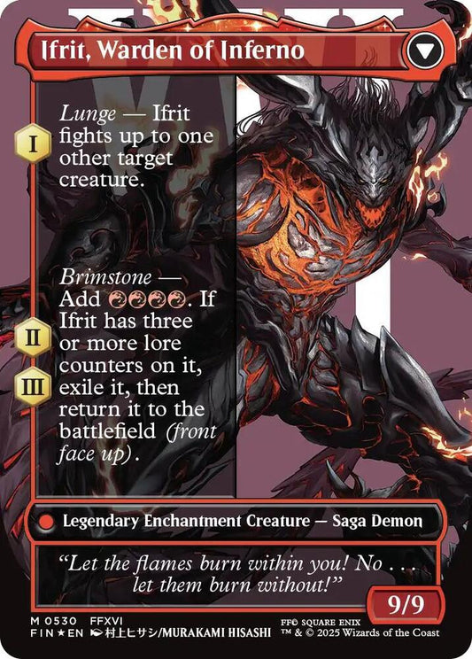 Clive, Ifrit's Dominant (Borderless) (Surge Foil) (0530) (Back)