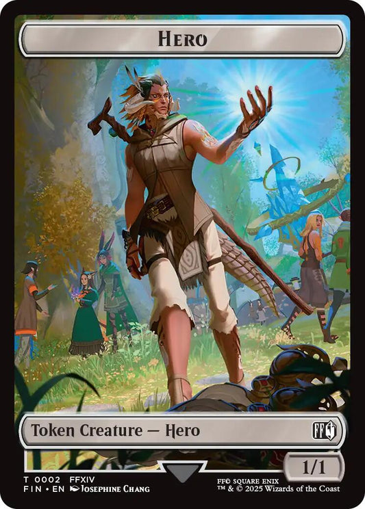 Hero (0002) // Treasure (0023) Double-Sided Token