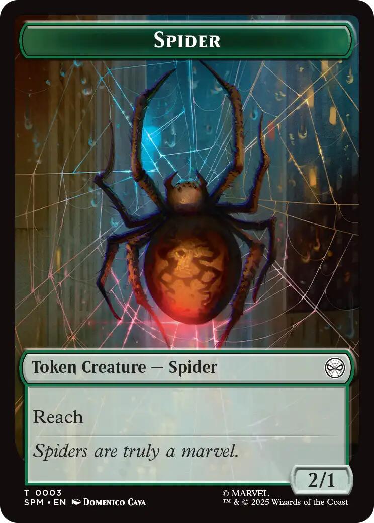 Spider // Illusion Villain Double-Sided Token