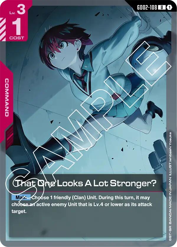 That One Looks A Lot Stronger?