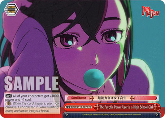 The Psychic Power User is a High School Girl