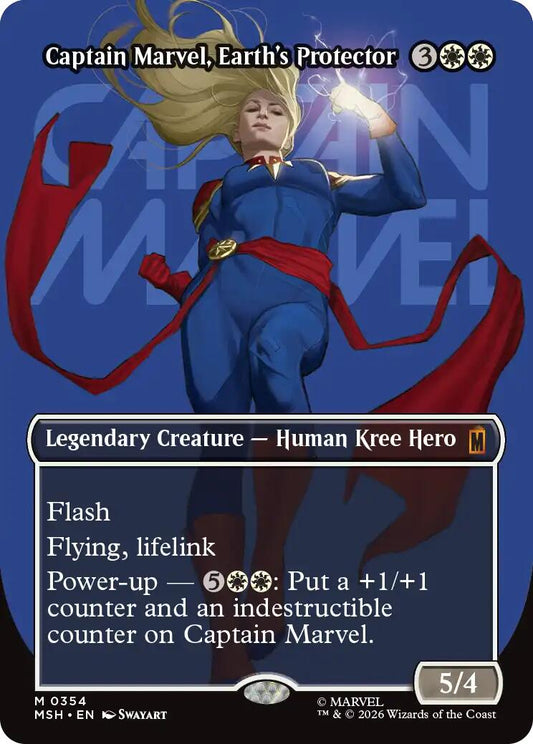 Captain Marvel, Earth's Protector (Borderless) (0354)