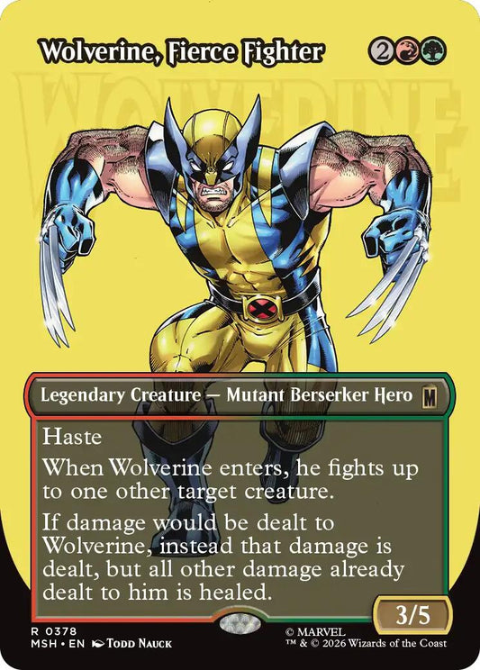 Wolverine, Fierce Fighter (Borderless)